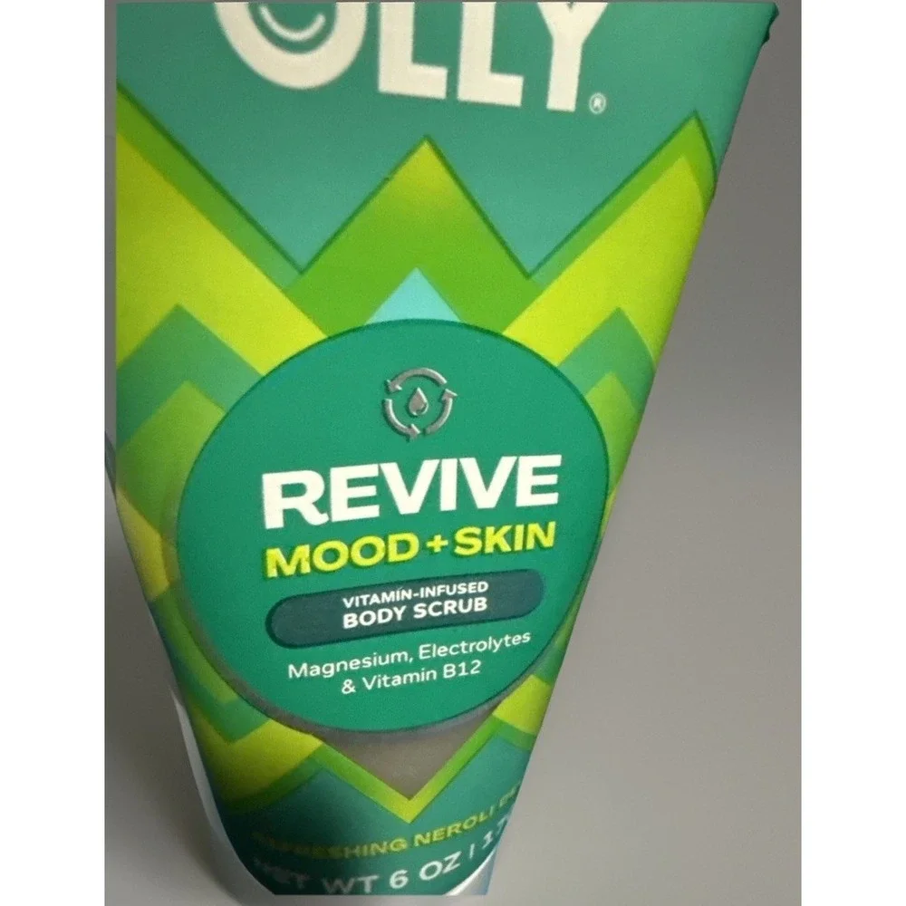 (2) OLLY Revive Mood+Skin Vitamin Infused Body Scrub 6oz Refreshing Neroli Dew